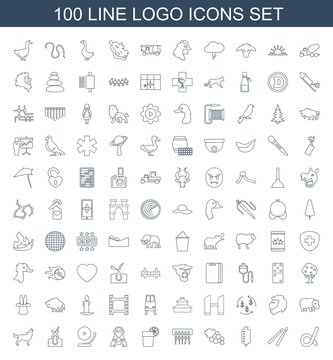 100 logo icons
