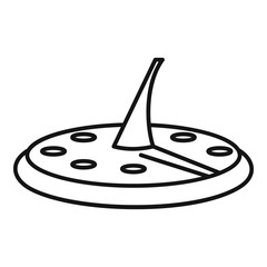 Astronomical sundial icon. Outline astronomical sundial vector icon for web design isolated on white background