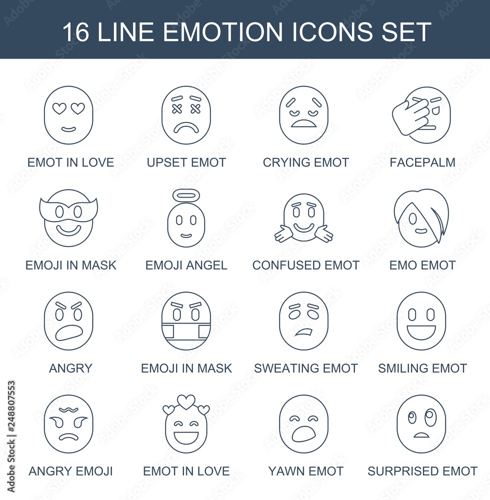 Canvas Prints 16 emotion icons