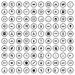100 activity icons set in simple style for any design vector illustration