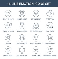 16 emotion icons