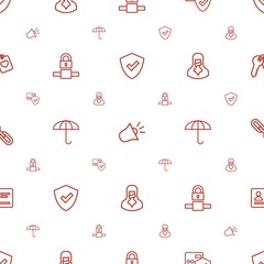 security icons pattern seamless white background