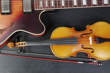 Jazz guitar and violin