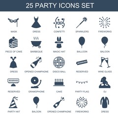 25 party icons