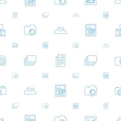 photo icons pattern seamless white background