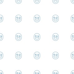 crazy emot icon pattern seamless white background