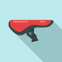 Bike saddle icon. Flat illustration of bike saddle vector icon for web design
