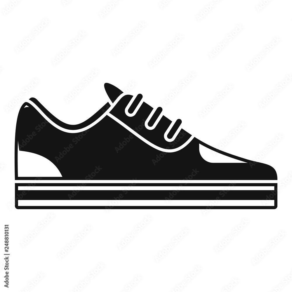 Wall mural sneaker icon. simple illustration of sneaker vector icon for web design isolated on white background