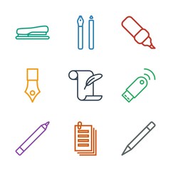 9 pen icons
