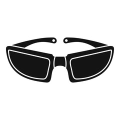 Bike glasses icon. Simple illustration of bike glasses vector icon for web design isolated on white background