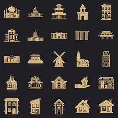 Obraz premium Building site icons set. Simple set of 25 building site vector icons for web for any design
