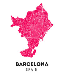 city map of Barcelona with well organized separated layers. - 248810706