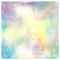 Colorful spray paint on white background