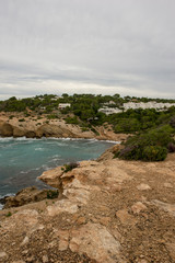 The coast in Llentia on the island of Ibiza