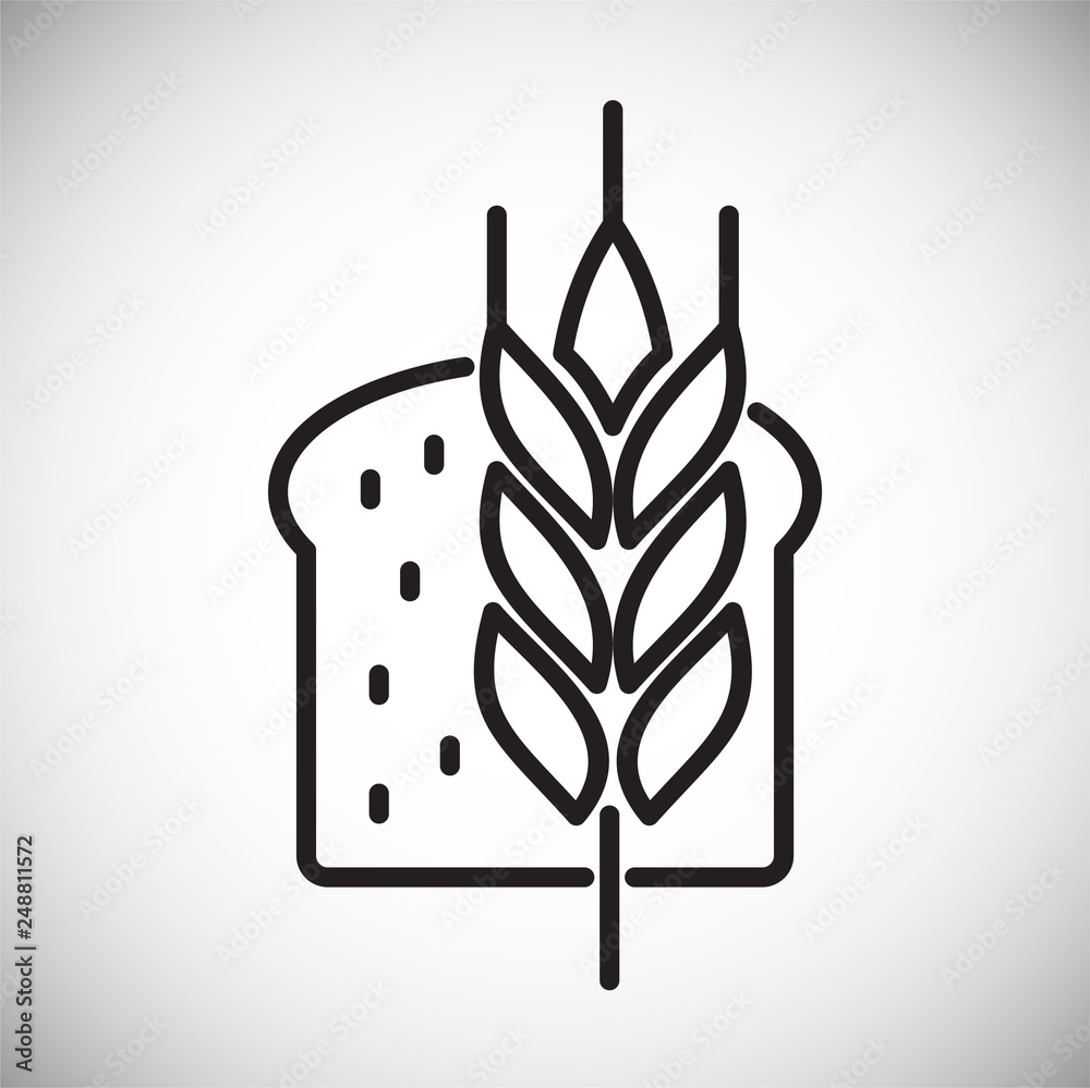 Poster wheat outline icon on white background for graphic and web design, modern simple vector sign. intern