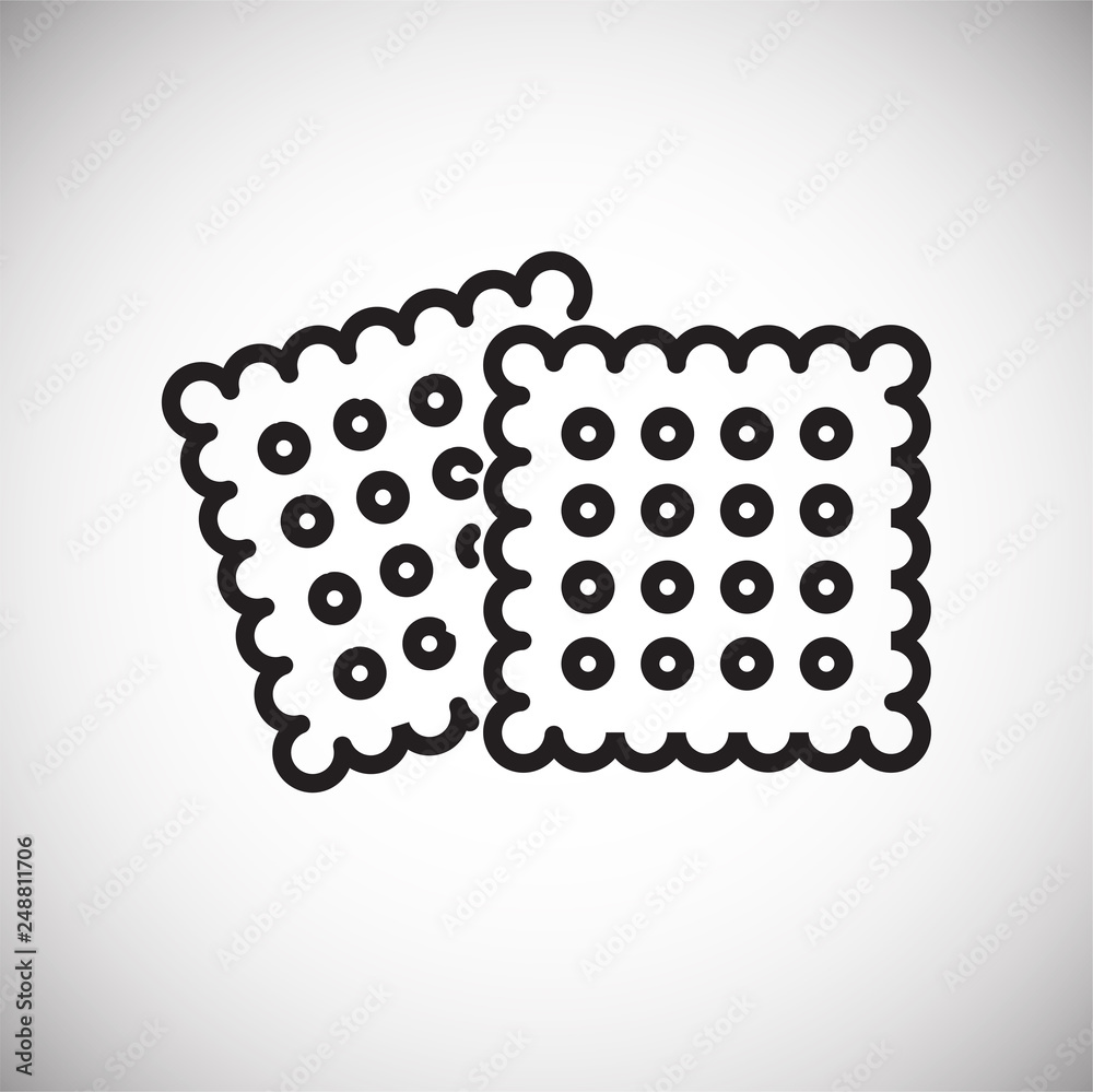 Poster cookies outline icon on white background for graphic and web design, modern simple vector sign. inte
