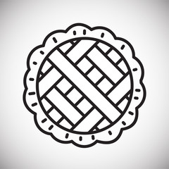 Pie outline icon on white background for graphic and web design, Modern simple vector sign. Internet concept. Trendy symbol for website design web button or mobile app