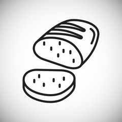 Bread outline icon on white background for graphic and web design, Modern simple vector sign. Internet concept. Trendy symbol for website design web button or mobile app