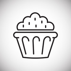 Cake outline icon on white background for graphic and web design, Modern simple vector sign. Internet concept. Trendy symbol for website design web button or mobile app