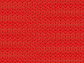 Chinese red and gold vector background with curve or circle style for Chinese New Year