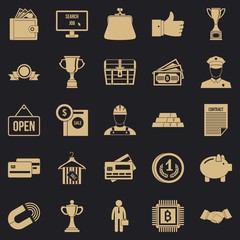 Cost icons set. Simple set of 25 cost vector icons for web for any design