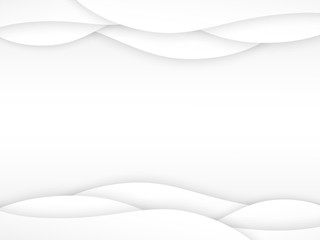 abstract circle blank paper white and gray tone vector background, wave overlapping with shadow modern concept, space for text or message web and book design