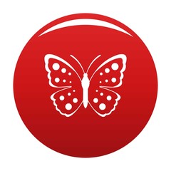 Spring butterfly icon. Simple illustration of spring butterfly vector icon for any design red