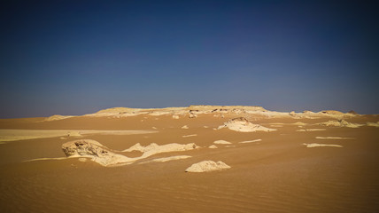Panorama landscape at Great sand sea around Siwa oasis at Egypt