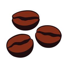 Coffee beans symbols. Isolated signs on white background. Vector illustration