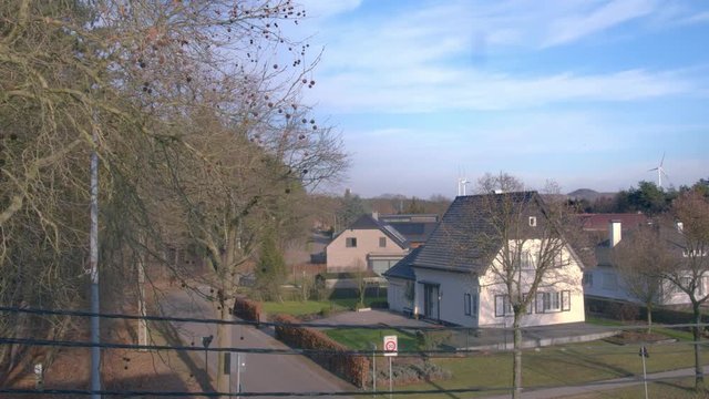 Day timelapse quiet neighborhood.