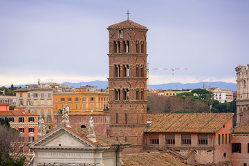 Fototapeta premium Architecture of the Roman Forum in Rome, Italy