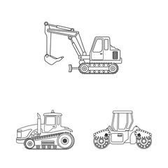 Vector design of build and construction symbol. Set of build and machinery vector icon for stock.
