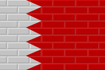 Bahrain brick flag illustration