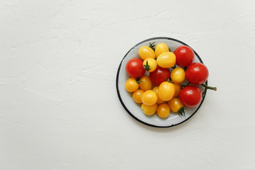 cherry tomatoes, eggs, corn and vegetablesv