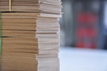 Brown Hard paper stack to up