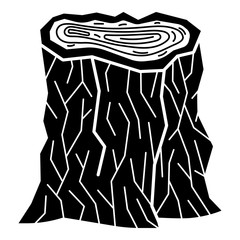 Old stump icon. Simple illustration of old stump vector icon for web design isolated on white background