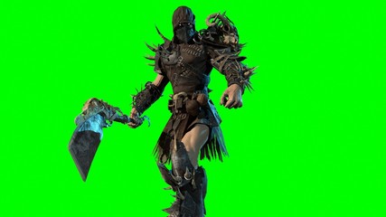 fierce orc fighter 3d render