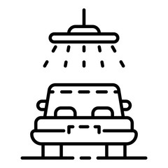 Car shower icon. Outline car shower vector icon for web design isolated on white background