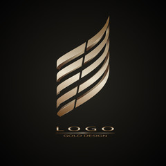 golden logo concept for decoration