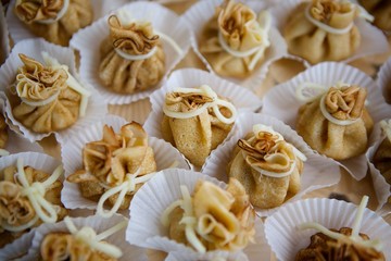 Delicious pancakes with filling