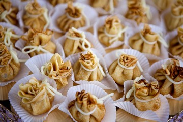 Delicious pancakes with filling