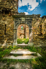 Obraz premium Ruins of old Ksiaz castle