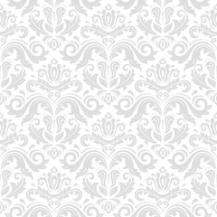 Classic seamless vector light pattern. Damask orient ornament. Classic vintage background. Orient ornament for fabric, wallpaper and packaging