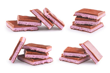 set of milk chocolate with filling