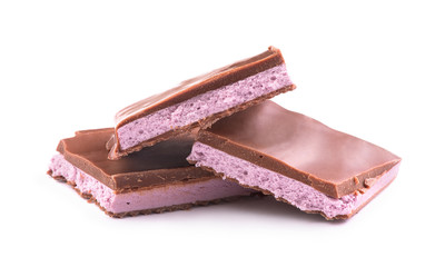 milk chocolate with blueberry filling