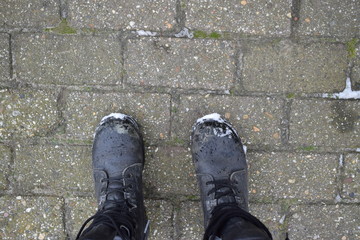 shoes in the snow