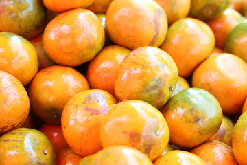orange fruit at market place