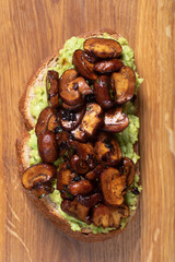 Wholewheat toast on sutting board