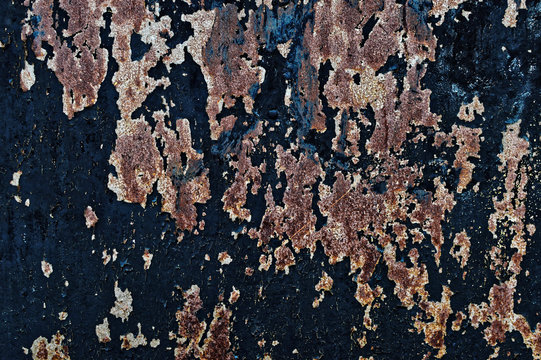 dark old paint on metal