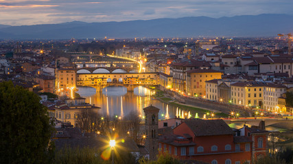 Fototapeta na wymiar Sunset view in Florence
